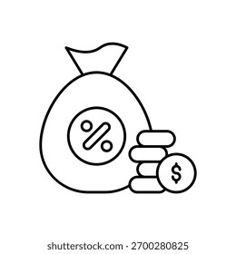 Symbol "Zinssatz", Vektorgrafik