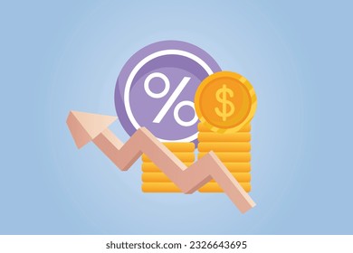Interest Rate icon.Vector Design Illustration.