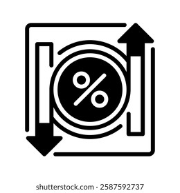 Interest Rate line icon. Universal creative premium symbol. Vector sign icon logo template. Vector illustration