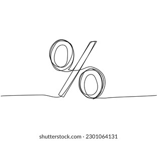 Interest, interest rate, loan, deposit one line art. Continuous line drawing of bank, money, finance, financial, payment, data, savings, economic, wealth, credit