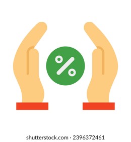 Interest Rate Vector Flat Icon For Personal And Commercial Use.
