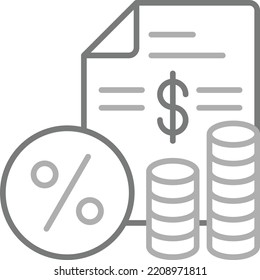 Interest Rate vector icon. Can be used for printing, mobile and web applications.