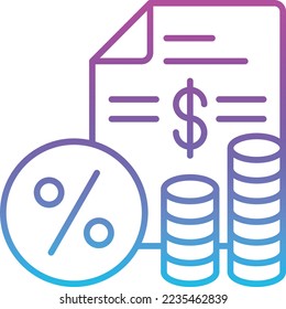 Interest Rate vector icon. Can be used for printing, mobile and web applications.