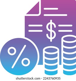 Interest Rate vector icon. Can be used for printing, mobile and web applications.