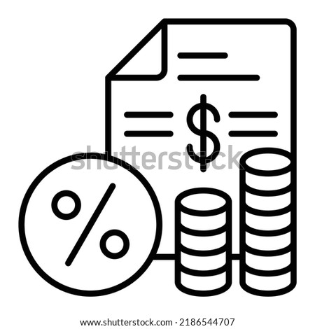 Interest Rate vector icon. Can be used for printing, mobile and web applications.