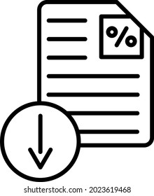 Interest Rate Vector Line Icon Design
