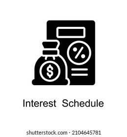 Interest  Schedule Vector Solid icons for your digital or print projects.
