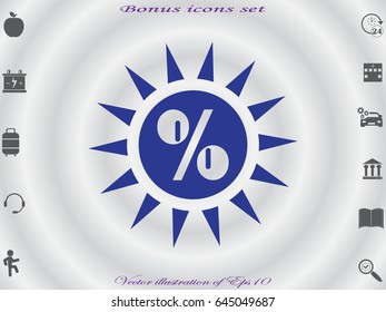 interest, sunshine, icon, vector illustration eps10