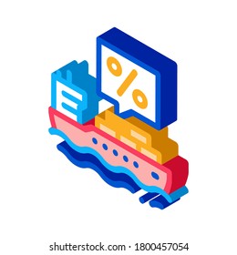 vector de icono de transporte de interés. señal de transporte de interés isométrico. ilustración de símbolo aislado de color