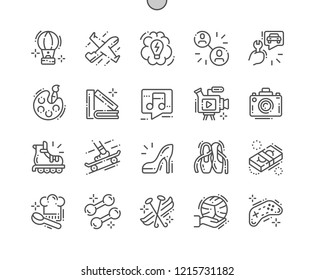 Interest Well-crafted Pixel Perfect Vector Thin Line Icons 30 2x Grid for Web Graphics and Apps. Simple Minimal Pictogram