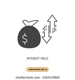 interest yield icons  symbol vector elements for infographic web