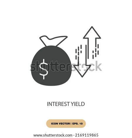 interest yield icons  symbol vector elements for infographic web