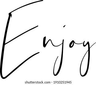 Interested quote. Modern calligraphy text. Vector hand-drawn illustration black and white