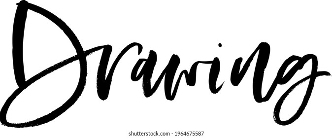 Interested quote. Modern calligraphy text. Vector hand-drawn illustration black and white