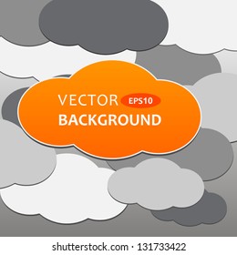 Interesting abstract background in the form of clouds. Vector illustration