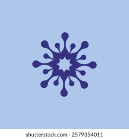 Interesting abstract element in the form of a flower or star in vector.