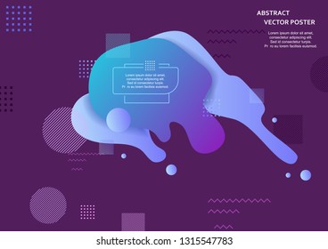 Interesting abstract shapes, geometric figures. Trendy vector colorful concept.