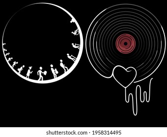 interesting abstractions with meaning on a black background