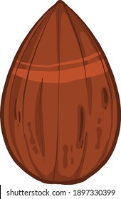 Interessante Mandeln, Illustration, Vektorgrafik auf weißem Hintergrund.