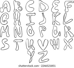 interesting alphabet all letters line