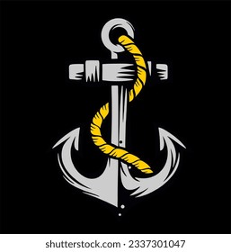 Interesting anchor illustration design vector