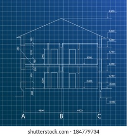Interesting architectural background in unique style