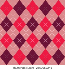 Interesting argyle fabric pattern, beautiful colors.