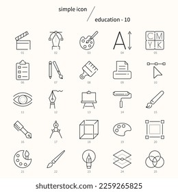 Interesting art study simple icon
