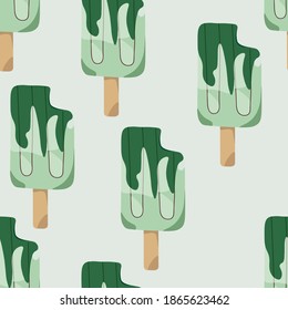 Interesting background of bright ice cream. Vector illustration.