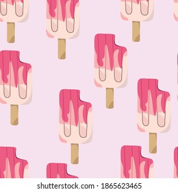 Interesante fondo de helado brillante. Ilustración vectorial.