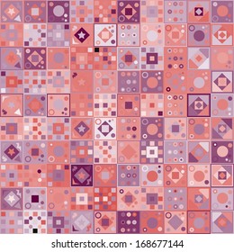 interesting background in pink shades of patchwork style