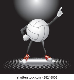 interesting background and volleyball man