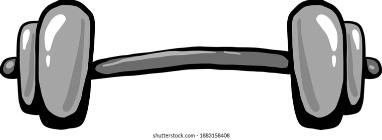 Interessanter Barbell,Illustration,Vektorgrafik auf weißem Hintergrund