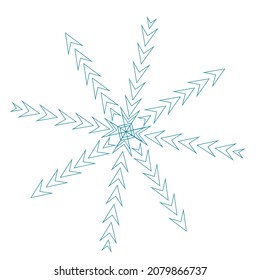 interesting blue snowflake for decoration
