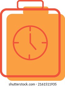 Interesting clock, illustration, vector on a white background.