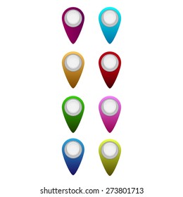 Interesting colorful icon GPS. Vector illustration