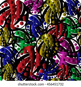 Interesting colorful patterns of circles and other shapes
