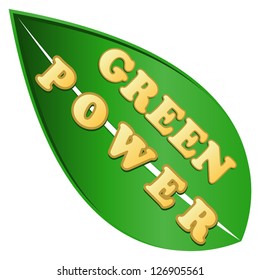 The interesting concept of power on a white background