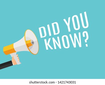 Interesting Fact Background. Did you know question. Vector Illustration EPS10