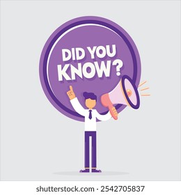 Interesting fact background did you know question vector