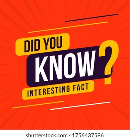 interesting fact did you know background design
