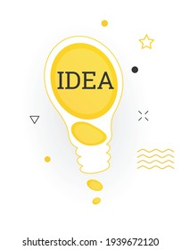 Interesting facts bubble symbol. Banner or sicker with word idea. Social media faq banner with speech bubble. Vector illustration on white background