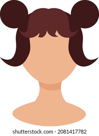 interesting female hairstyle for character  