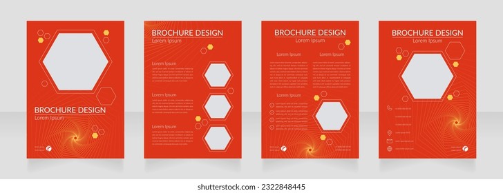 Interesting geometry lessons blank brochure design. Template set with copy space for text. Premade corporate reports collection. Editable 4 paper pages. Lato Regular, Light fonts used