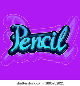 interesting graffiti art with pencil writing for stickers, t shirts and more.