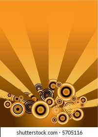 An interesting grunge background in orange and black