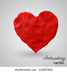 Interesting heart shape vector background. Eps10