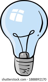 Interesting lightbulb ,illustration,vector on white background