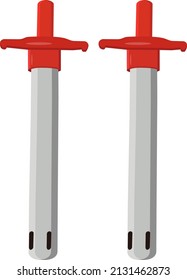 Interesting lighter, illustration, vector on a white background.