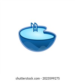logotipo interesante para piscinas personalizadas y espacios exteriores
